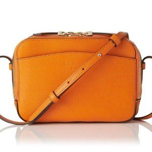 🌟 NWT L.K. Bennett Mariel Orange Saffiano crossbody